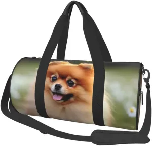 Travel Bag For Women,Pomeranian Dog Print Personal Item Duffle Bags,Weekend Travel Duffel Tote Bag,Travel Sport Gym Bag For Men,Airplane Travel Essentials For Flying