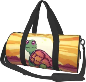 Travel Bag For Women,Turtle In The Sun Print Personal Item Duffle Bags,Weekend Travel Duffel Tote Bag,Travel Sport Gym Bag For Men,Airplane Travel Essentials For Flying