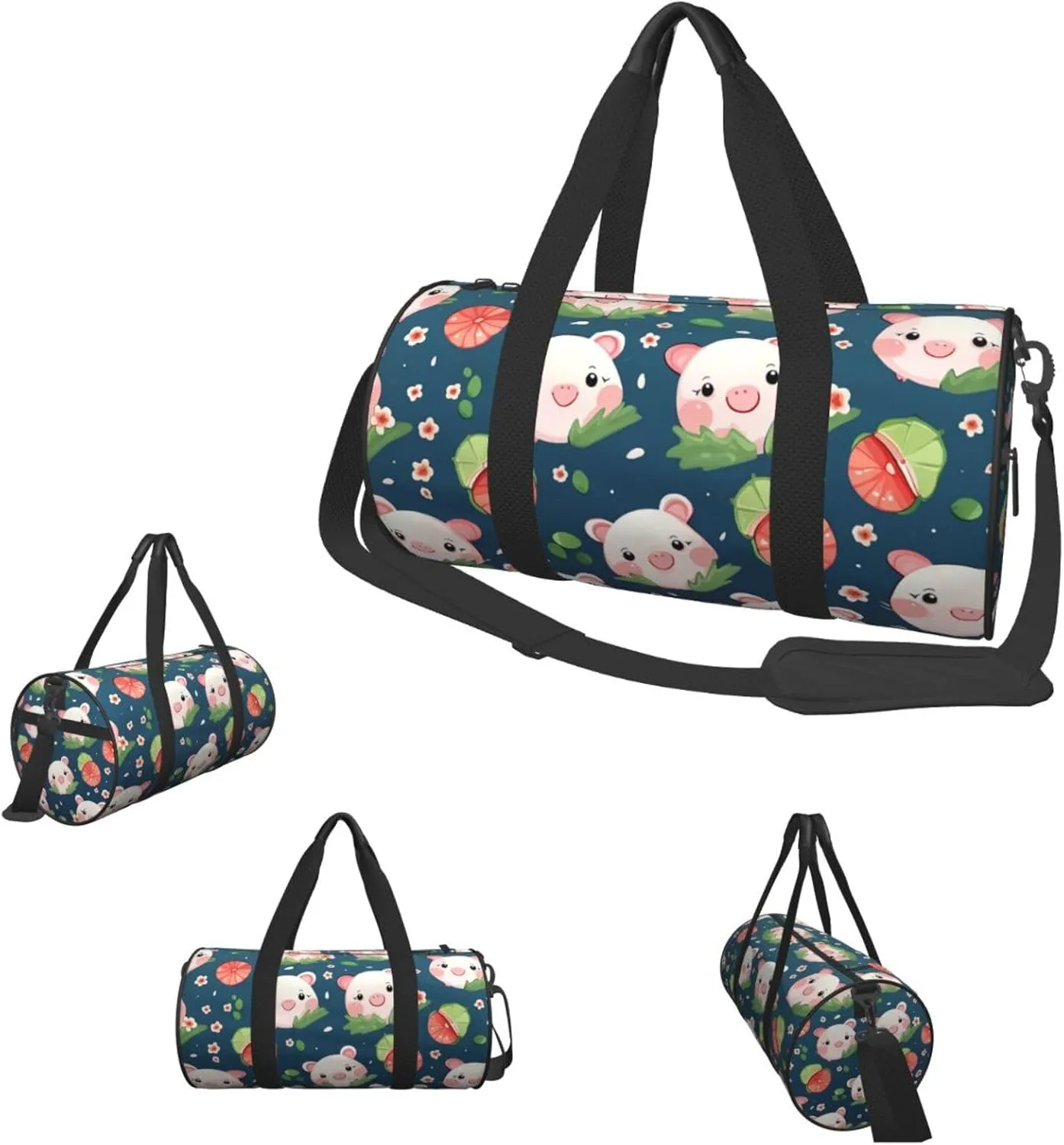 Travel Duffel Bag Cute Pigs Pattern Weekender Overnight Bag For Men Women Large Capacity Sports Gym Bag Canvas Carry On Tote Bags For Travel Yoga