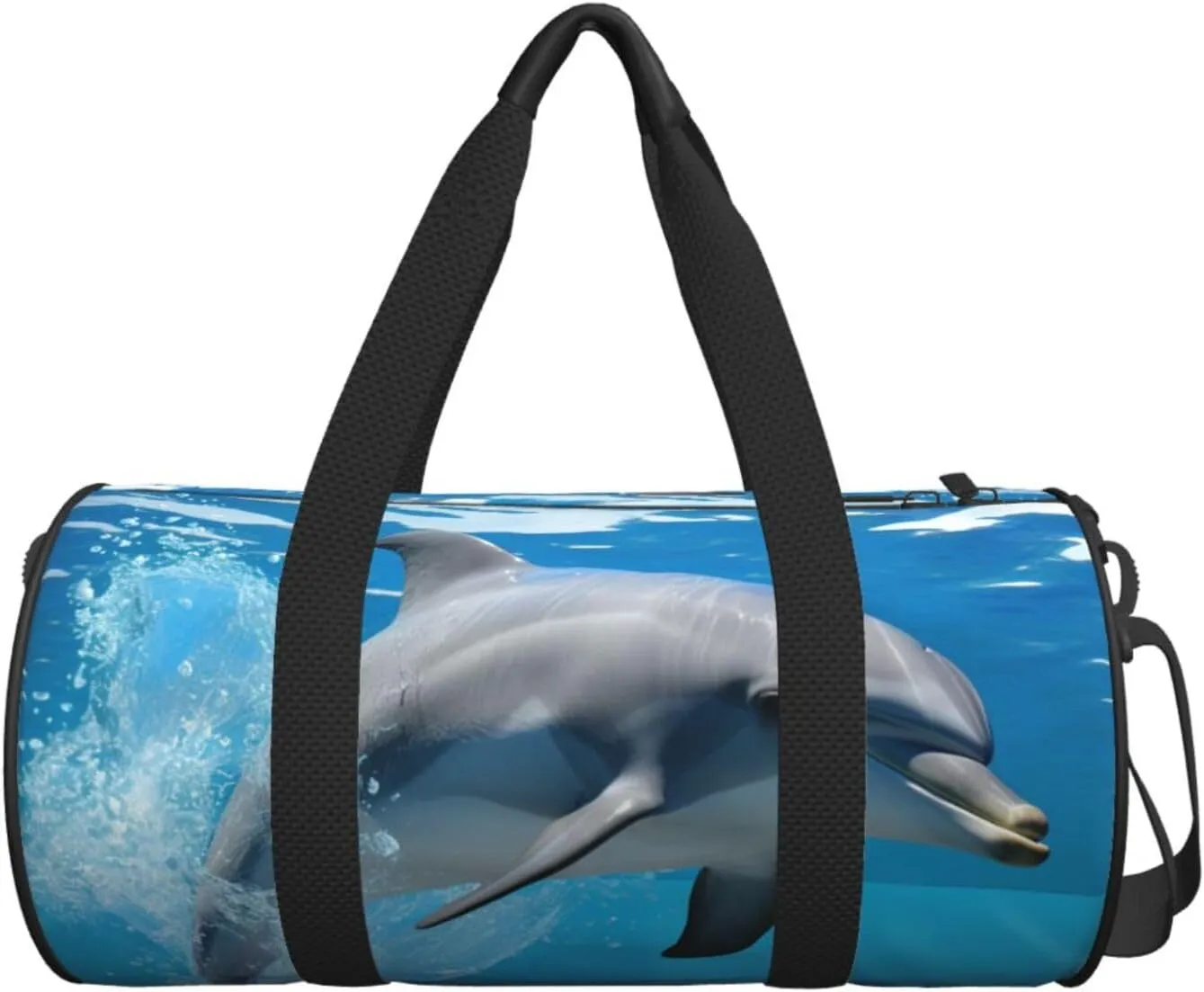 Travel Duffel Bag Dolphin Weekender Overnight Bag For Men Women Large Capacity Sports Gym Bag Canvas Carry On Tote Bags For Travel Yoga