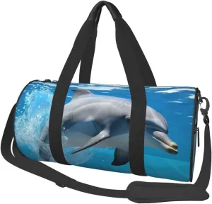 Travel Duffel Bag Dolphin Weekender Overnight Bag For Men Women Large Capacity Sports Gym Bag Canvas Carry On Tote Bags For Travel Yoga