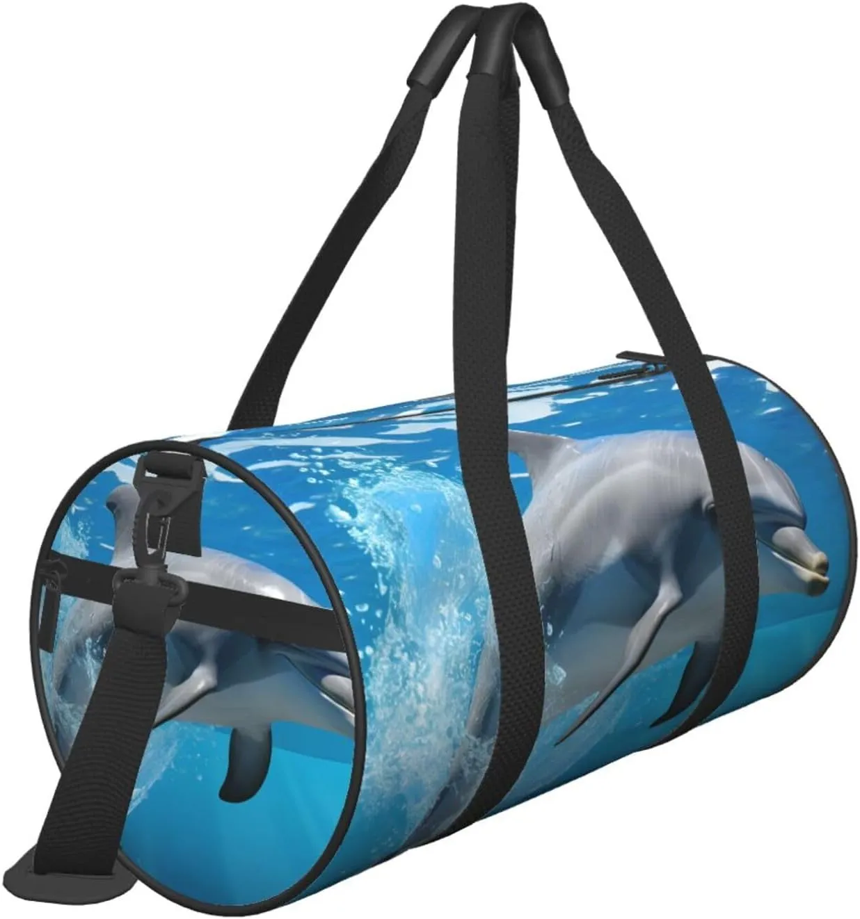 Travel Duffel Bag Dolphin Weekender Overnight Bag For Men Women Large Capacity Sports Gym Bag Canvas Carry On Tote Bags For Travel Yoga