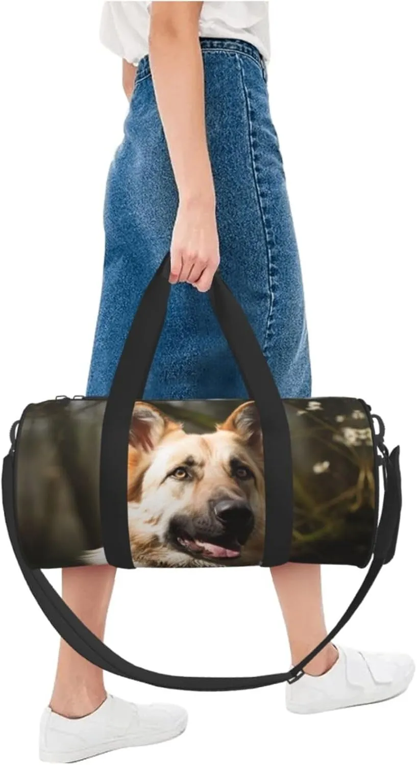 Travel Duffel Bag German Shepherd Dog Weekender Overnight Bag For Men Women Large Capacity Sports Gym Bag Canvas Carry On Tote Bags For Travel Yoga