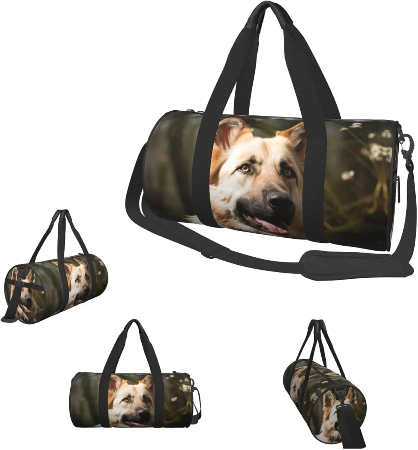 Travel Duffel Bag German Shepherd Dog Weekender Overnight Bag For Men Women Large Capacity Sports Gym Bag Canvas Carry On Tote Bags For Travel Yoga