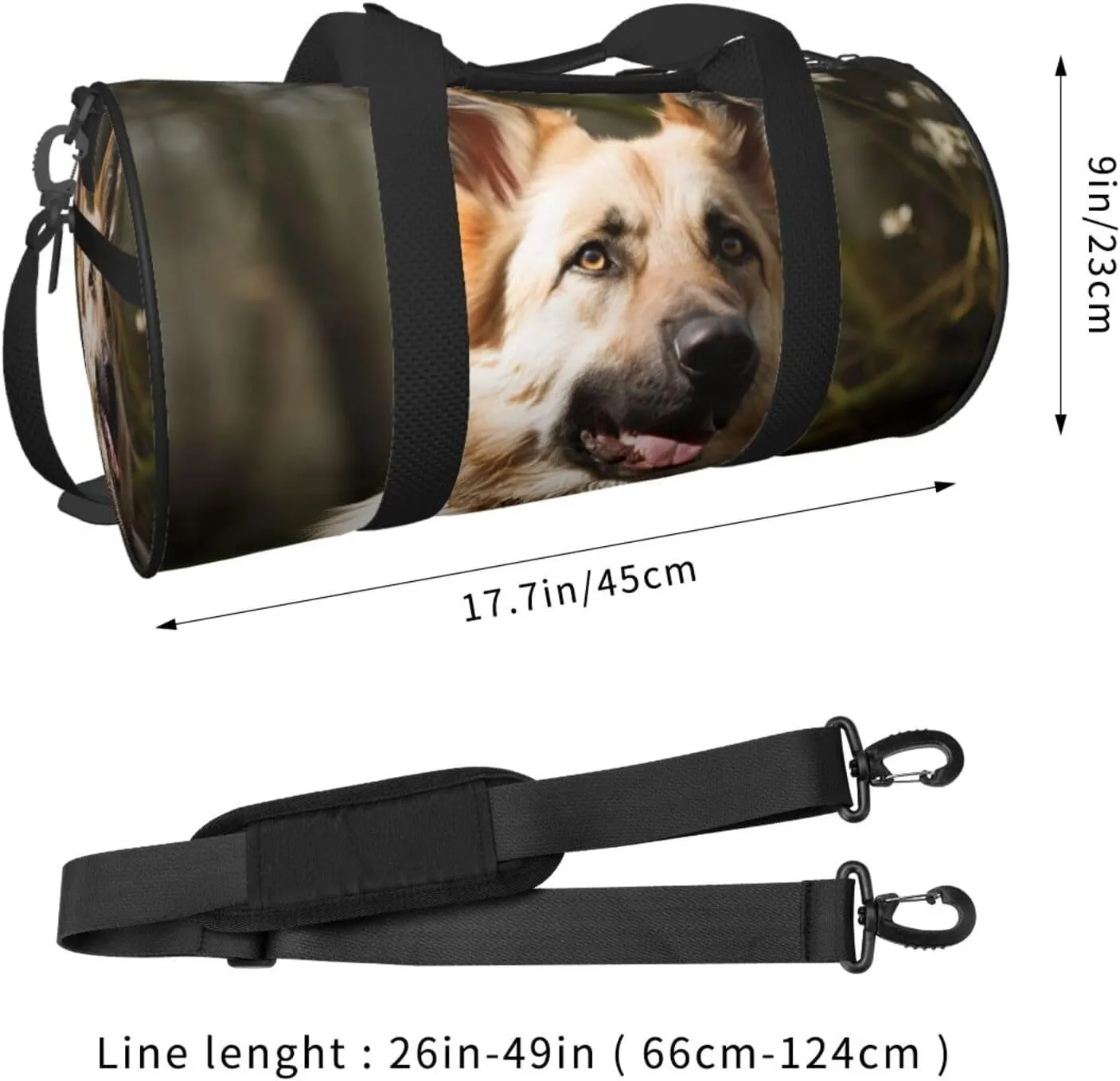 Travel Duffel Bag German Shepherd Dog Weekender Overnight Bag For Men Women Large Capacity Sports Gym Bag Canvas Carry On Tote Bags For Travel Yoga