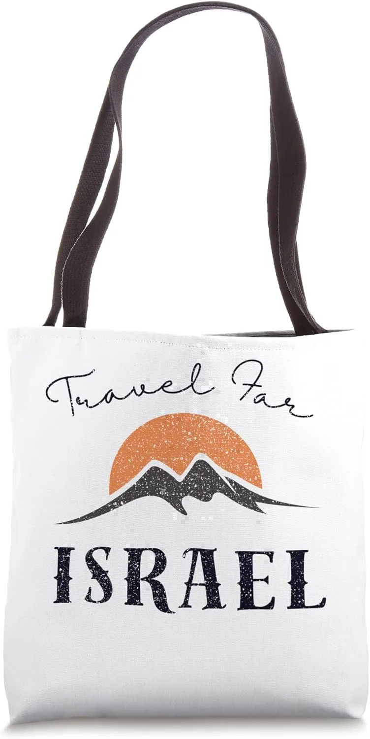 Travel Far Israel Vintage Israel Vacation Tote Bag