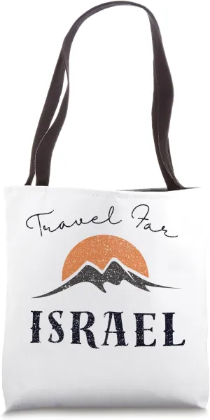 Travel Far Israel Vintage Israel Vacation Tote Bag