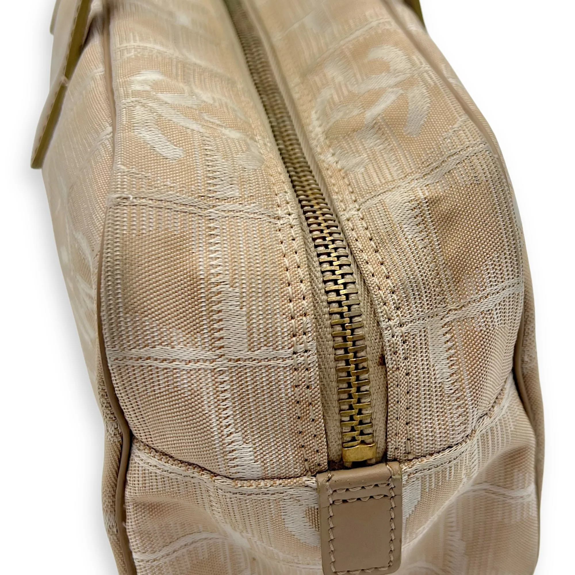 Travel Line Top Handle Bag Beige in Canvas, Gold hardware