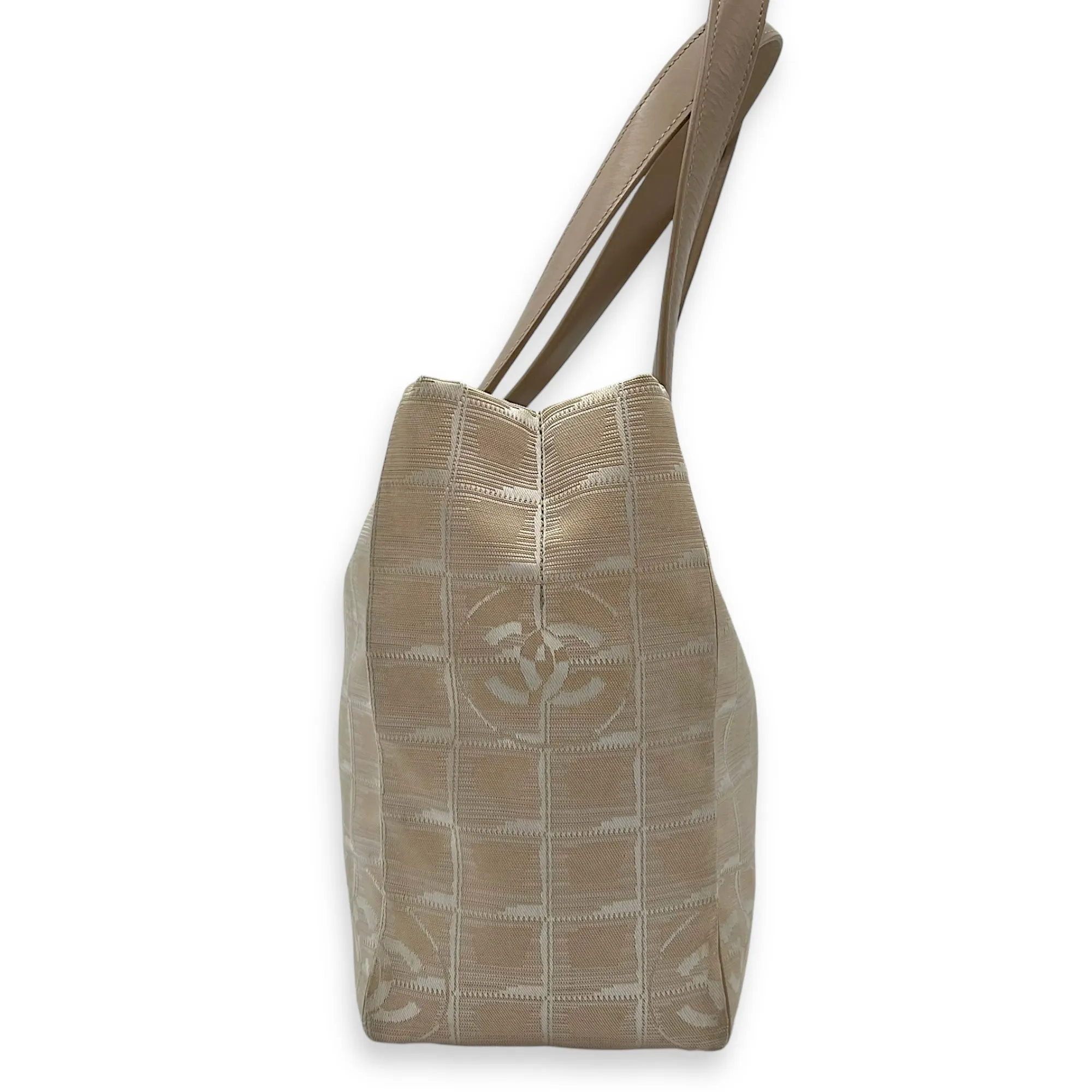 Travel Line Top Handle Bag Beige in Canvas, Gold hardware