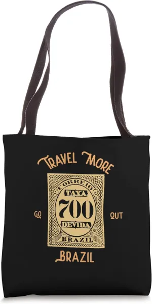 Travel More World Vintage Postage Stamp Brazil Tote Bag
