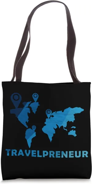 Travel Preneur World Map Travel Agent Tote Bag