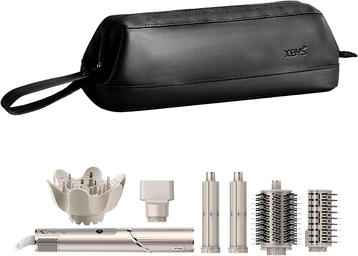 Travel Storage Bag for Dyson Airwrap/Shark Flexstyle Complete Styler and Attachments, Portable Handheld Travel Case, Waterproof Hair Dryer Carrying Case, Organizer Bag with Large Opening (Black)