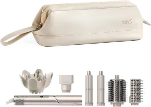 Travel Storage Bag for Dyson Airwrap/Shark Flexstyle Complete Styler and Attachments, Portable Handheld Travel Case, Waterproof Hair Dryer Carrying Case, Organizer Bag with Large Opening (White)