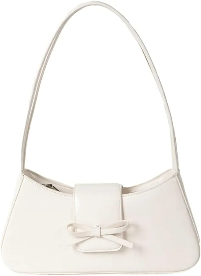 Trendy Shoulder Bag for Women Crescent Hobo Handbags Small Y2K Purses Patent Leather Clutch Bag Cute Bow Purse 2025
