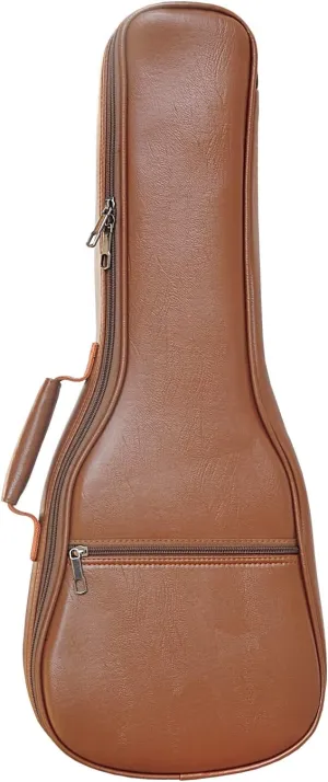 Ukulele Case Bag Baritone 30 inch Uke Gig Bag Dual Shoulder straps Backpack PU Leather 0.5 inch 12MM Thick Padding (Brown 30 Gig Case)