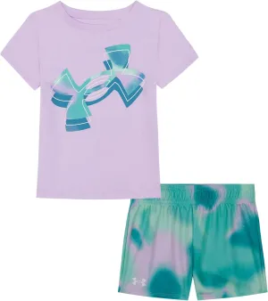 Under Armour baby-girls Short Sleeve Shirt and Shorts Set, Durable Stretch and Lightweight