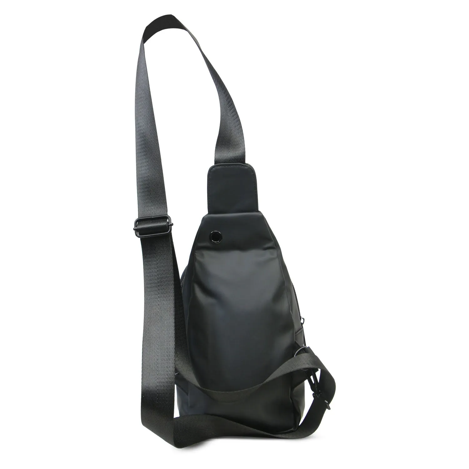Unisex Cross Body Sling Bag - Black
