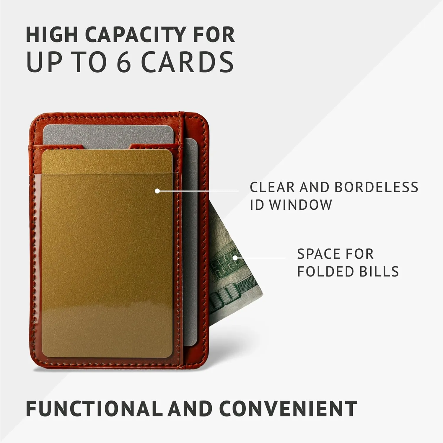 Vaultskin Slim RFID Wallet for Men - Leather Front Pocket Minimalist Card Holder Wallet with ID Window & Gift Box