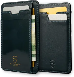 Vaultskin Slim RFID Wallet for Men - Leather Front Pocket Minimalist Card Holder Wallet with ID Window & Gift Box