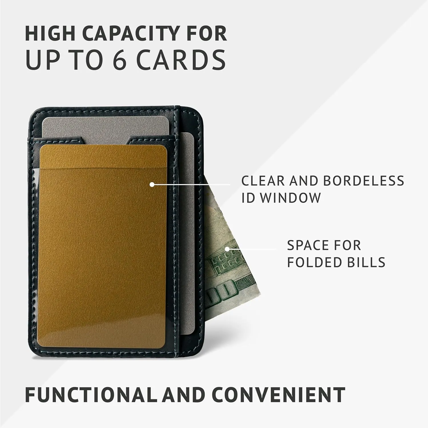 Vaultskin Slim RFID Wallet for Men - Leather Front Pocket Minimalist Card Holder Wallet with ID Window & Gift Box