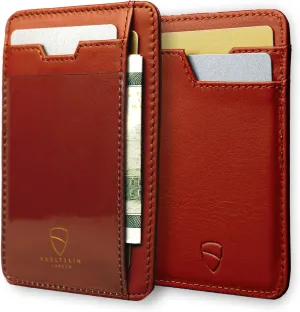 Vaultskin Slim RFID Wallet for Men - Leather Front Pocket Minimalist Card Holder Wallet with ID Window & Gift Box