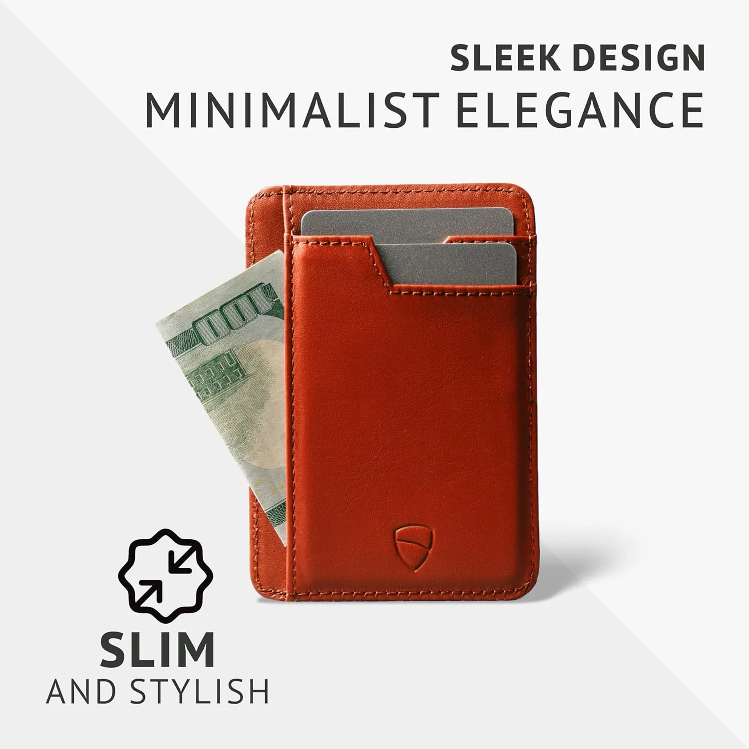 Vaultskin Slim RFID Wallet for Men - Leather Front Pocket Minimalist Card Holder Wallet with ID Window & Gift Box