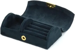 Velvet Travel Jewelry Gifts Box For Ecklace Earrings Storage Case (A 10.2x5.1x3.5cm)