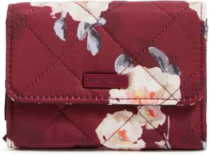 Vera Bradley Women's Performance Twill Riley Compact Wallet with RFID Protection, Blooms and Branches, One Size