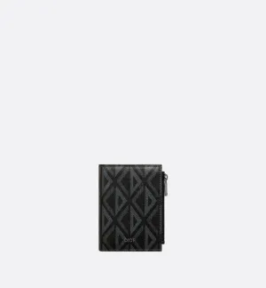 Vertical Compact Card Holder • Black CD Diamond Canvas