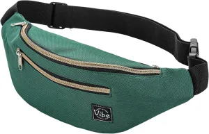 Vibe Festival Gear Fanny Pack for Men Women - Many Prints - Black Holographic Silver Gold Cute Waist Bag for Festival Rave Hiking Running Cycling
