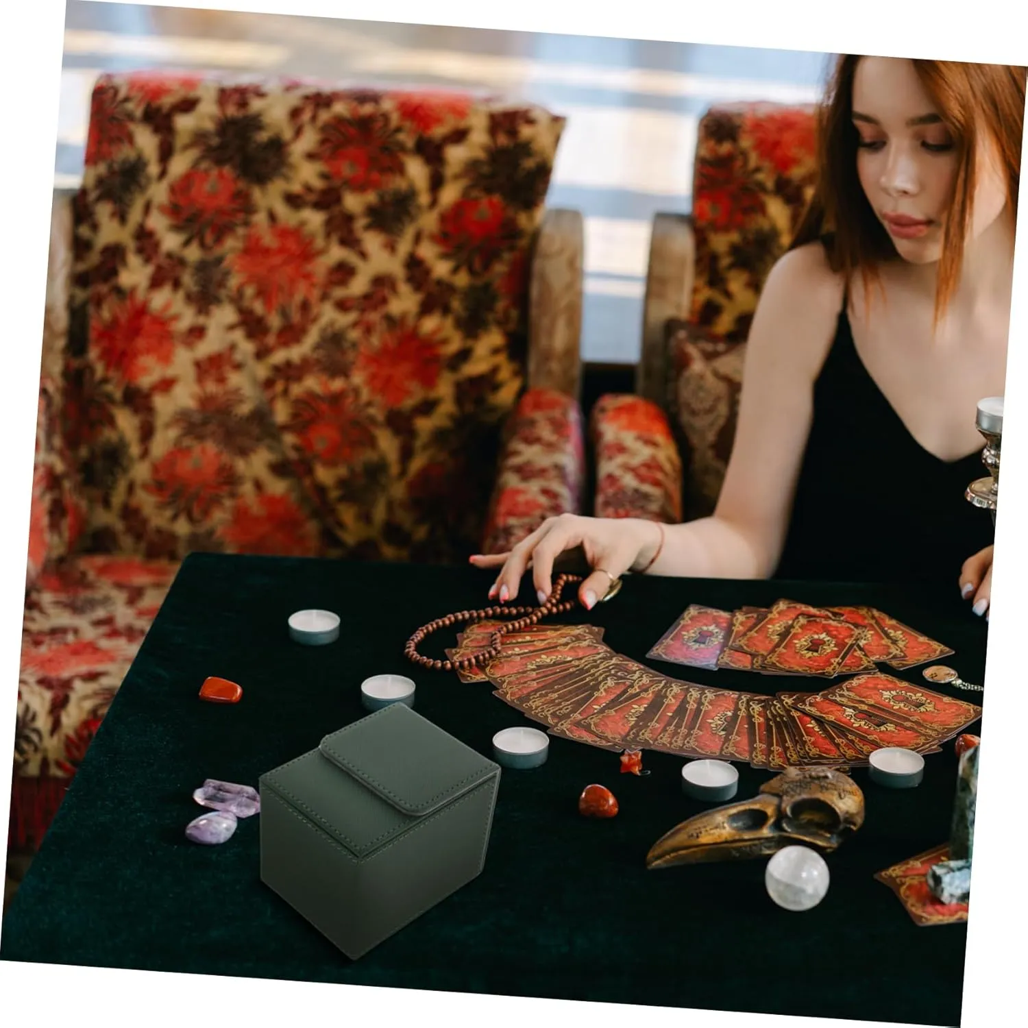 VICASKY Card Storage Box Pu Case Gaming Cards Storage Holder Scratch- Large Capacity Long-lasting