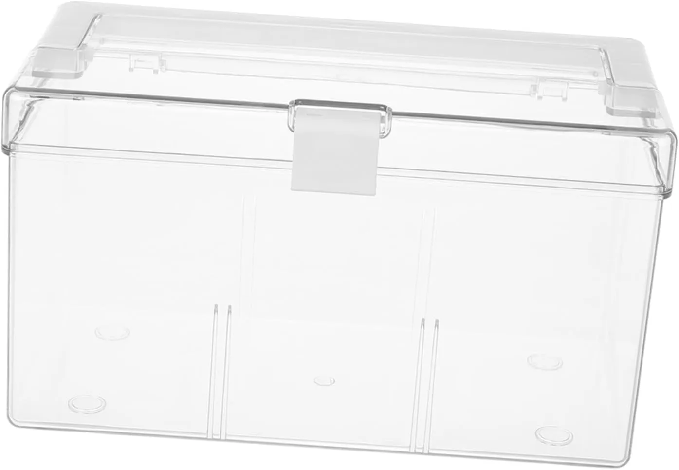 VICASKY Clear Acrylic Playing Card Storage Box Protective Lid Compact Organizer for Card Collection Display Versatile and Space-saving Design