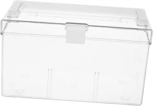 VICASKY Clear Acrylic Playing Card Storage Box Protective Lid Compact Organizer for Card Collection Display Versatile and Space-saving Design
