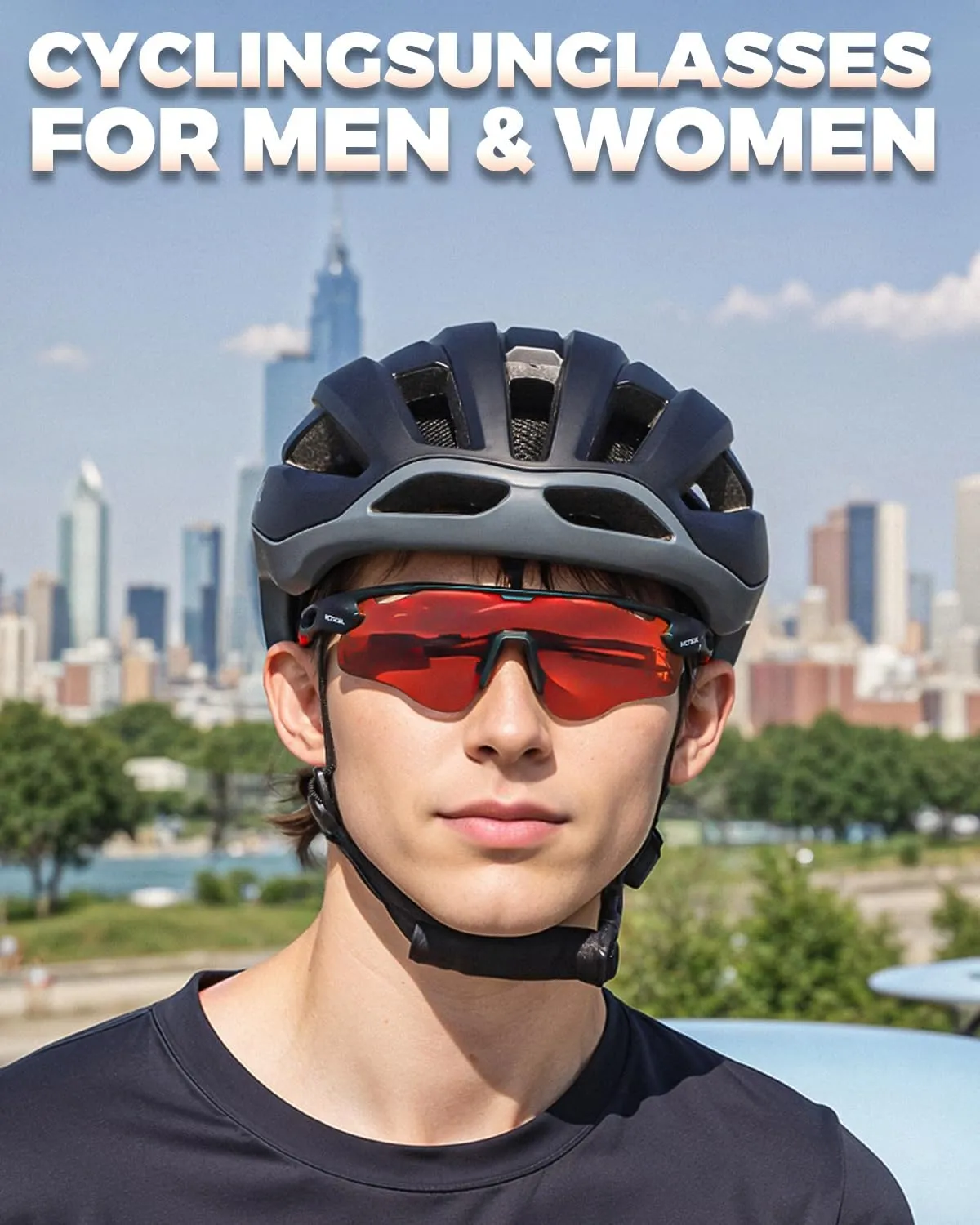 VICTGOAL Cycling Glasses for Men Women with Polarized Lenses UV Protection Cycling Sunglasses TR90 Frame for MTB Bike Glasses