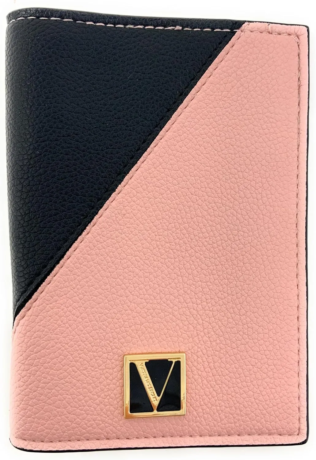 Victoria's Secret Passport Case, Pink Black White Colorblock