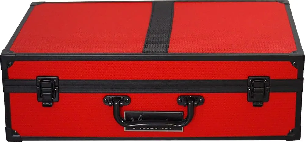 Vincent Junior Mastercase: Premium Barber, Stylist Travel Case (Classic Red)