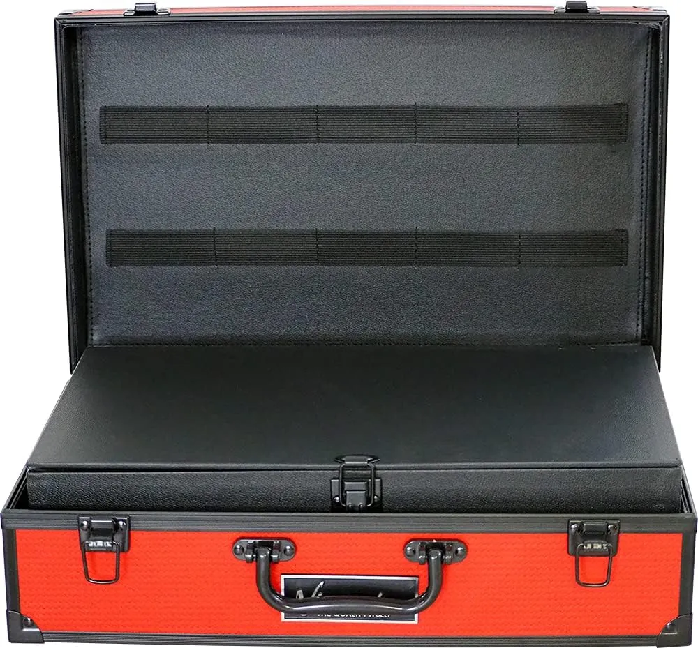 Vincent Junior Mastercase: Premium Barber, Stylist Travel Case (Classic Red)