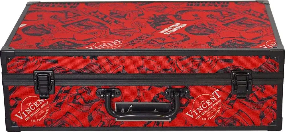 Vincent Junior Mastercase: Premium Barber, Stylist Travel Case (Nostalgic Red)