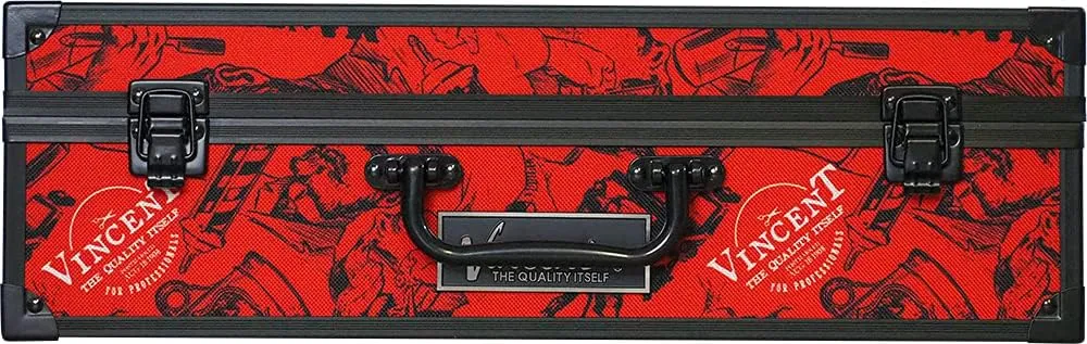 Vincent Junior Mastercase: Premium Barber, Stylist Travel Case (Nostalgic Red)
