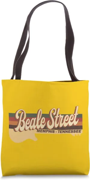 Vintage 80s 70s Beale Street Memphis Retro Tennessee Tote Bag