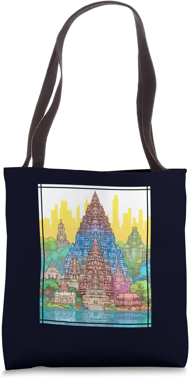 Vintage Cambodia - Angkor Wat Siem Reap Tote Bag
