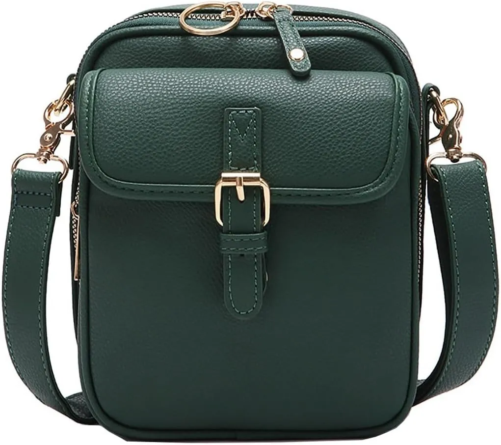Vintage Leather Messenger Bag for Women & Men, Large Capacity Anti-Theft Crossbody Shoulder Bag with 10 Card Slots, Multi-Use