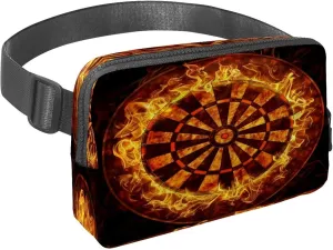 Waist Pack for Women Men, Outdoor Waist Bag Fanny Pack, Slim Running Belt Bum Bag for Walking Jogging Hiking Traveling Workout - Flaming Dart Board