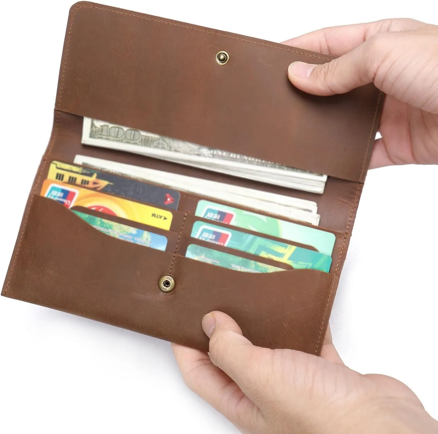 Wallet Leather Wallet Coin Purse Credit Card Holder Hidden Pocket