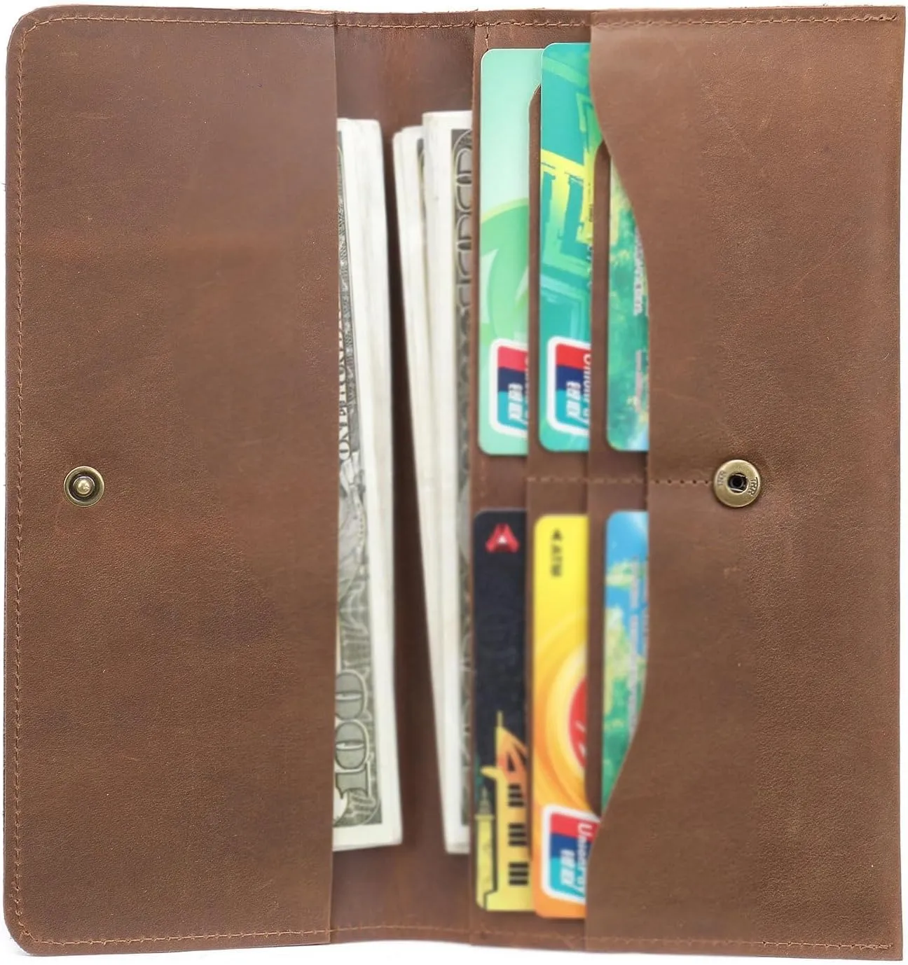 Wallet Leather Wallet Coin Purse Credit Card Holder Hidden Pocket