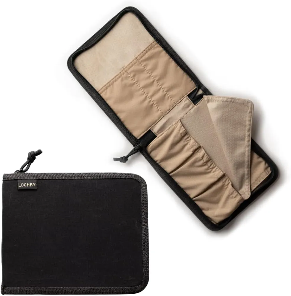 Watch Wallet: Ultra Slim & Rugged | Waxed Canvas Organizer for Casio, Apple, Bulova | Durable Travel Case for Watches & Accessories | Waterproof & Protective Design for Men