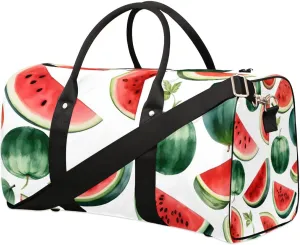 Watermelon Fruit Pattern Travel Duffel Bag for Women Men Waterproof Foldable Overnight Weekender Bag Large Capacity Sports Gym Bag