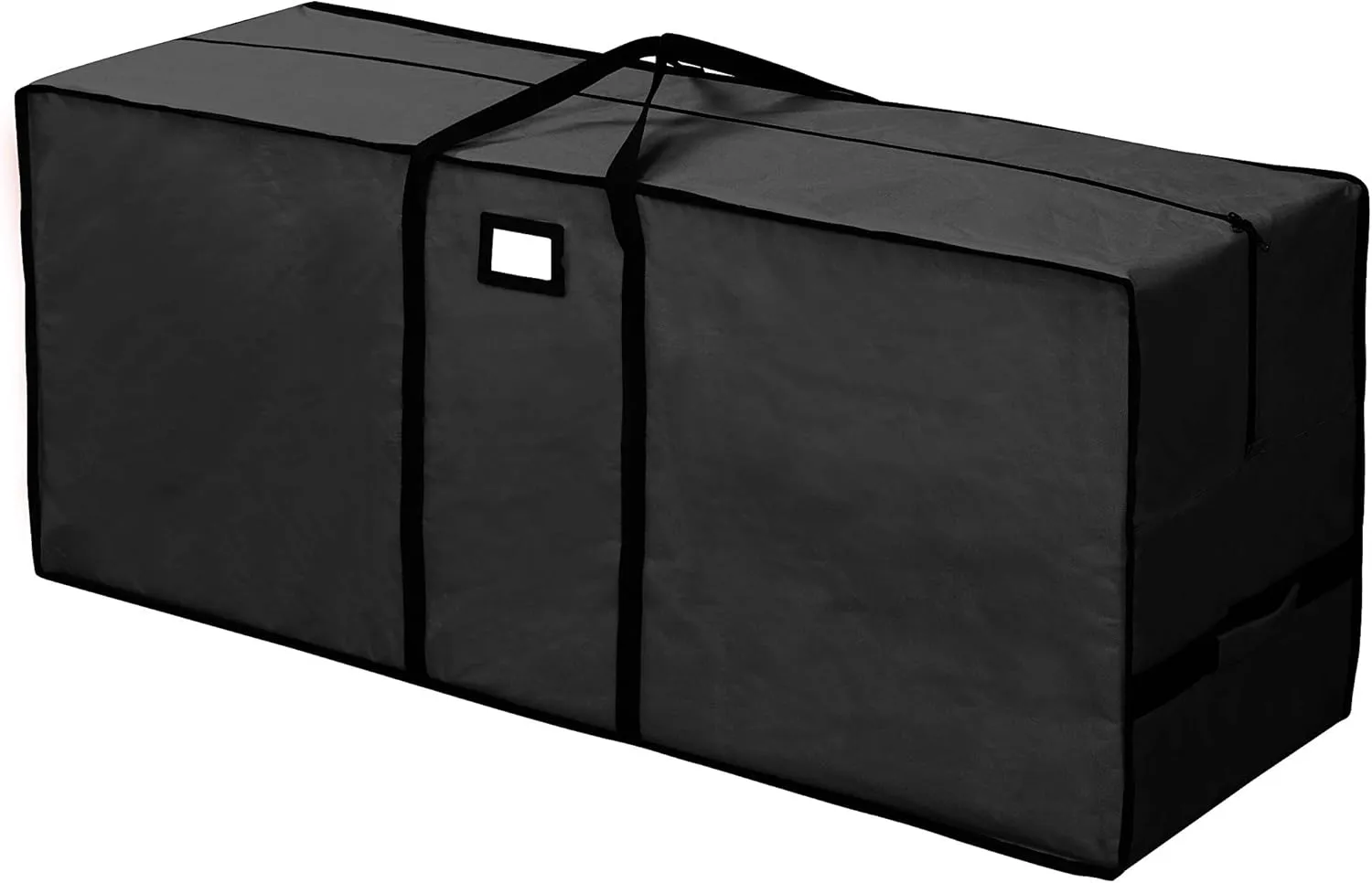 Waterproof Christmas Tree Storage Bag - Fits Up to 7.5 ft Tall Artificial Trees, Extra Large Heavy Duty Storage Container with Handles (Black, 47"x15"x20)