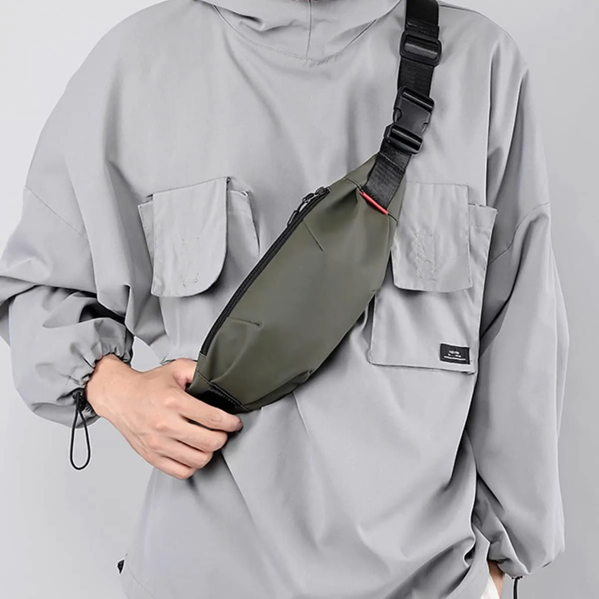 Waterproof Sling Bag Travel Waist Bag for Man Woman Lightweight Crossbody Shoulder Backpack for Biking Hiking Work