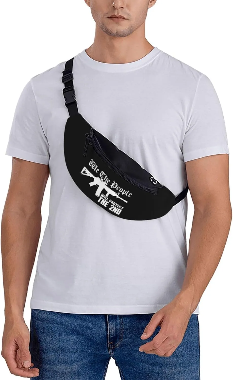 We The People Ar15 Will Protect The 2nd Amendment Leisure Waist Bag Outdoor Sports Running Waist Bag Business Travel Mobile Phone Bag